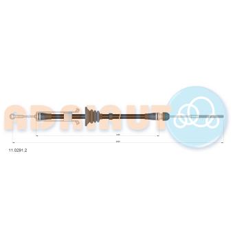 Tirette à câble, frein de stationnement ADRIAUTO 11.0291.2 pour IVECO DAILY 40C10 V - 95cv