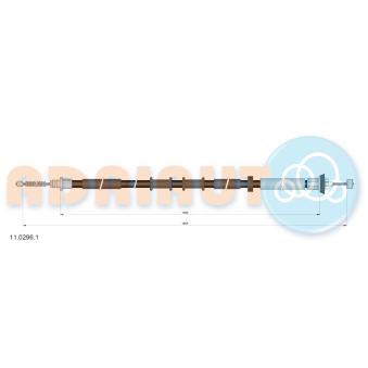 Tirette à câble, frein de stationnement arrière droit ADRIAUTO [11.0296.1]