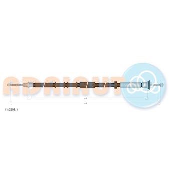 Tirette à câble, frein de stationnement arrière gauche ADRIAUTO 11.0298.1 pour FIAT PUNTO 1.3 D Multijet - 90cv