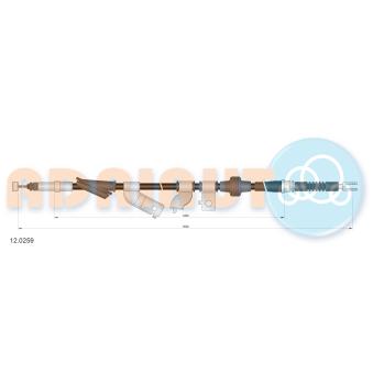 Tirette à câble, frein de stationnement arrière gauche ADRIAUTO 12.0259 pour HONDA CIVIC 1.4 i - 75cv