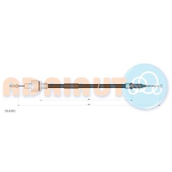 Tirette à câble, commande d'embrayage ADRIAUTO [13.0101]