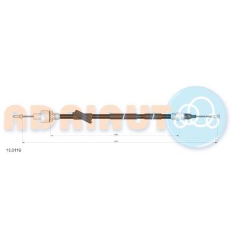 Tirette à câble, commande d'embrayage ADRIAUTO [13.0119]