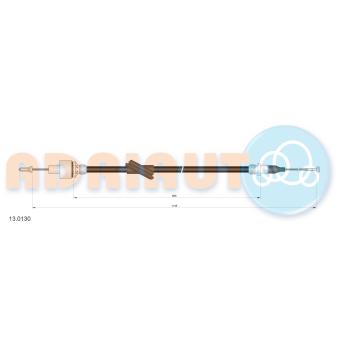 Tirette à câble, commande d'embrayage ADRIAUTO 13.0130