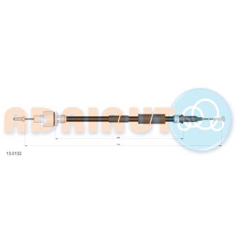 Tirette à câble, commande d'embrayage ADRIAUTO [13.0132]