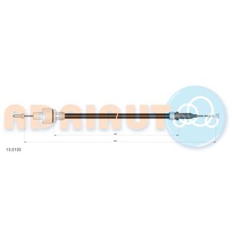 Tirette à câble, commande d'embrayage ADRIAUTO [13.0133]