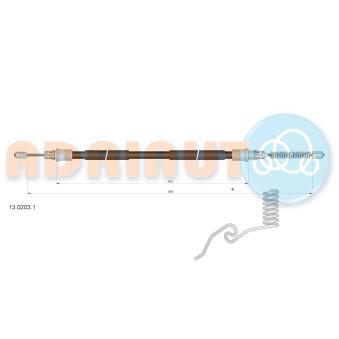 Tirette à câble, frein de stationnement arrière droit ADRIAUTO OEM 4379596