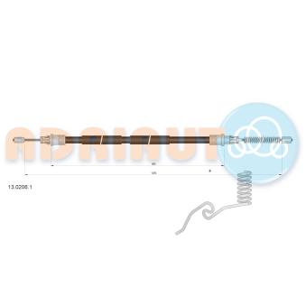 Tirette à câble, frein de stationnement arrière droit ADRIAUTO [13.0206.1]