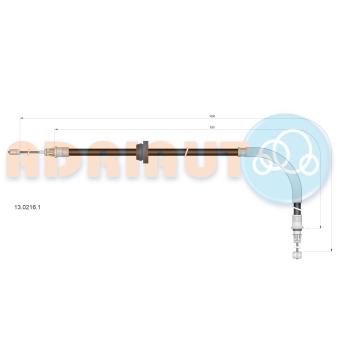 Tirette à câble, frein de stationnement ADRIAUTO 13.0216.1 pour FORD TRANSIT TOURNEO 2.0 - 101cv