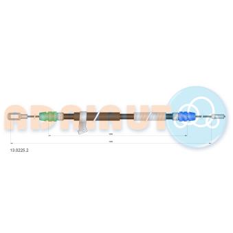 Tirette à câble, frein de stationnement arrière droit ADRIAUTO [13.0225.2]