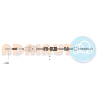 Tirette à câble, frein de stationnement arrière gauche ADRIAUTO OEM 1613311