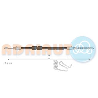 Tirette à câble, frein de stationnement arrière gauche ADRIAUTO [13.0228.1]