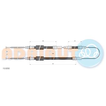 Tirette à câble, frein de stationnement ADRIAUTO [13.0232]