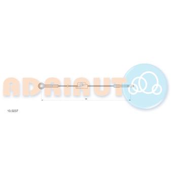 Tirette à câble, frein de stationnement ADRIAUTO 13.0237 pour FORD ORION 1.6 i - 105cv