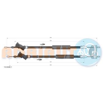 Tirette à câble, frein de stationnement ADRIAUTO 13.0246.1 pour FORD FOCUS 1.8 Flexifuel - 125cv