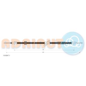 Tirette à câble, frein de stationnement arrière droit ADRIAUTO OEM 1379944