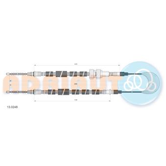 Tirette à câble, frein de stationnement ADRIAUTO OEM 6141433