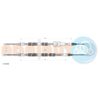 Tirette à câble, frein de stationnement ADRIAUTO OEM 6658751