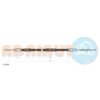 Tirette à câble, frein de stationnement ADRIAUTO OEM 1108004