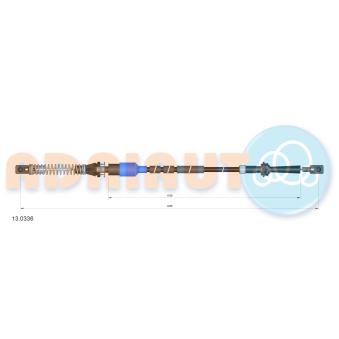 Câble d'accélération ADRIAUTO 13.0336 pour RENAULT R21 2.0 - 98cv