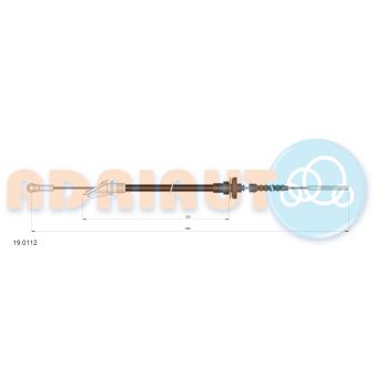 Tirette à câble, commande d'embrayage ADRIAUTO 19.0112