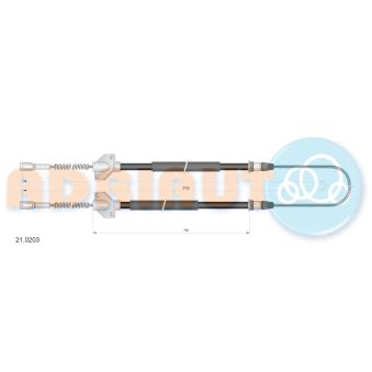 Tirette à câble, frein de stationnement ADRIAUTO [21.0203]