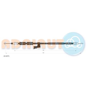 Tirette à câble, frein de stationnement arrière gauche ADRIAUTO [22.0273]