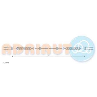Tirette à câble, frein de stationnement ADRIAUTO 23.0205