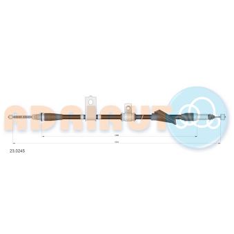 Tirette à câble, frein de stationnement arrière droit ADRIAUTO 23.0245 pour LAND ROVER FREELANDER 1.8 16V 4x4 - 117cv
