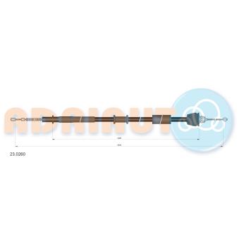 Tirette à câble, frein de stationnement ADRIAUTO [23.0260]