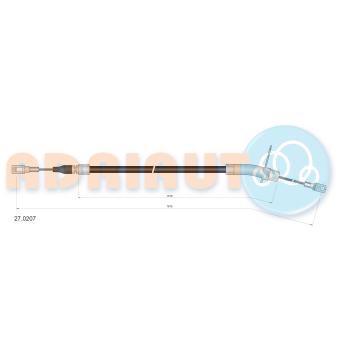 Tirette à câble, frein de stationnement arrière droit ADRIAUTO OEM 1234200585