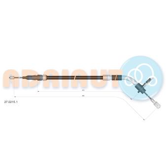 Tirette à câble, frein de stationnement arrière gauche ADRIAUTO 27.0215.1 pour MERCEDES-BENZ CLASSE B B 180 - 116cv