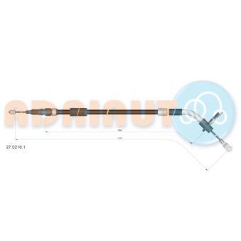 Tirette à câble, frein de stationnement arrière droit ADRIAUTO 27.0216.1 pour MERCEDES-BENZ CLASSE B B 180 - 116cv