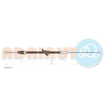 Tirette à câble, frein de stationnement ADRIAUTO [27.0217.1]