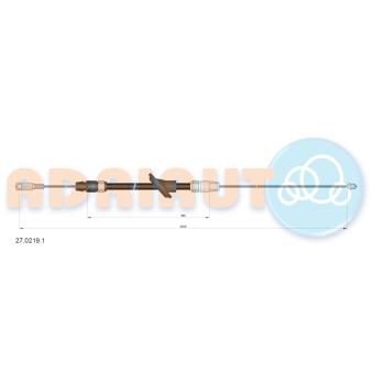 Tirette à câble, frein de stationnement ADRIAUTO 27.0219.1 pour MERCEDES-BENZ SPRINTER 211 CDI - 114cv