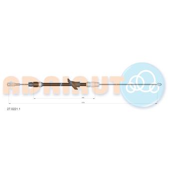 Tirette à câble, frein de stationnement ADRIAUTO OEM 9064205485