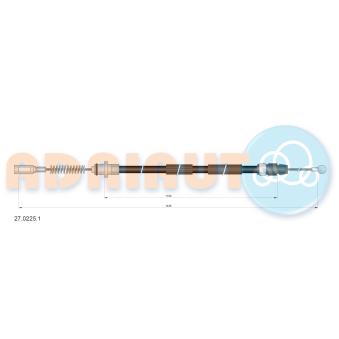 Tirette à câble, frein de stationnement ADRIAUTO [27.0225.1]