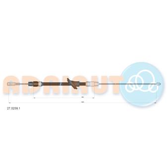 Tirette à câble, frein de stationnement ADRIAUTO OEM A9064205785