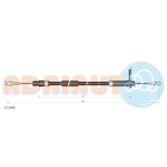 Tirette à câble, frein de stationnement arrière droit ADRIAUTO [27.0265]