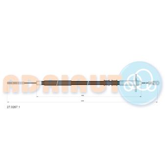 Tirette à câble, frein de stationnement arrière gauche ADRIAUTO 27.0267.1 pour MERCEDES-BENZ CLASSE G G 270 CDI - 156cv