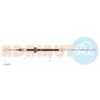 Tirette à câble, frein de stationnement ADRIAUTO OEM 2D0609701