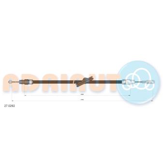 Tirette à câble, frein de stationnement ADRIAUTO 27.0292 pour MERCEDES-BENZ CLK 200 CGI - 170cv
