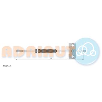 Tirette à câble, frein de stationnement ADRIAUTO 28.0217.1 pour NISSAN PRIMERA 2.0 16V - 143cv