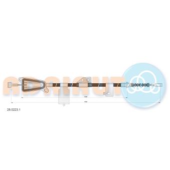 Tirette à câble, frein de stationnement arrière gauche ADRIAUTO 28.0223.1 pour NISSAN ALMERA 2.2 DCI - 112cv
