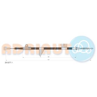 Tirette à câble, frein de stationnement arrière gauche ADRIAUTO [28.0277.1]