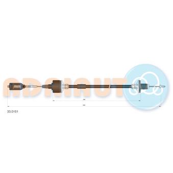 Tirette à câble, commande d'embrayage ADRIAUTO 33.0151