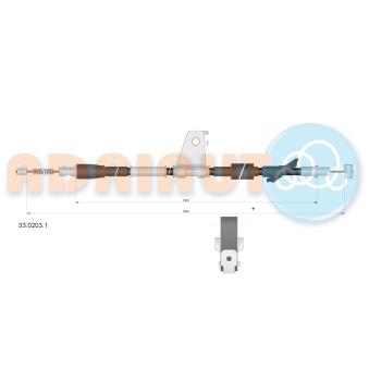 Tirette à câble, frein de stationnement arrière gauche ADRIAUTO OEM 9210314