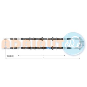 Tirette à câble, frein de stationnement ADRIAUTO 33.0215.1 pour TOYOTA CELICA 1.6 16V - 101cv
