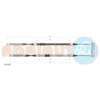 Tirette à câble, frein de stationnement ADRIAUTO [33.0232]