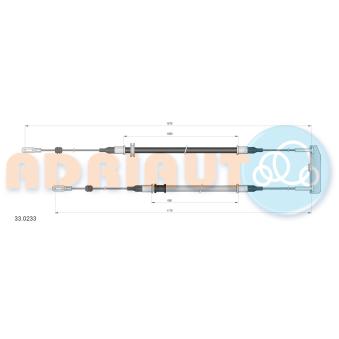 Tirette à câble, frein de stationnement ADRIAUTO [33.0233]