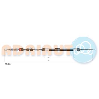 Tirette à câble, frein de stationnement arrière droit ADRIAUTO OEM 522583